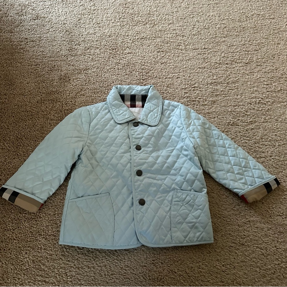 Burbery Blue Pea Coats Size:12M.